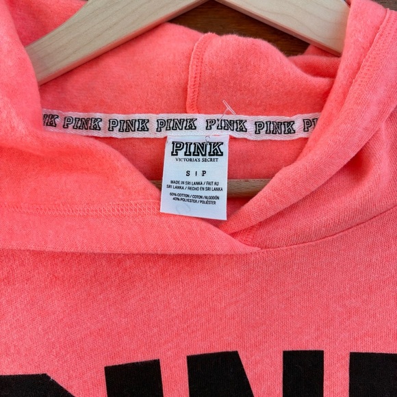 Y2K Coral Pink Hoodie (S) - Picture 3 of 4